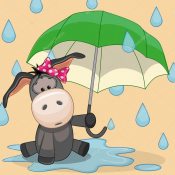 Ослик под дождём (для детей)